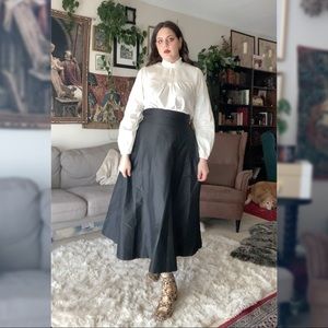 Hopeless Romantic Edwardian Black Skirt Midi